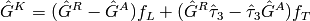 \hat{G}^K = (\hat{G}^R - \hat{G}^A) f_L
+ (\hat{G}^R\hat{\tau}_3 -\hat{\tau}_3 \hat{G}^A) f_T